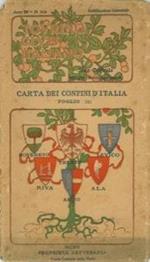 Cartina Carta dei confini d'Italia. Foglio III. Trento, ecc