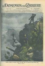 Copertina La Domenica del Corriere. Tragedia in montagna toccata a due soldati alpini
