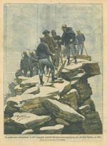 Copertina La Domenica del Corriere. La 36a Compagnia Alpini del battaglione Susa raggiunge la vetta del Gran Paradiso