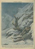 Copertina La Domenica del Corriere. Sulle Alpi una formazione di bombardieri anglo - statunitensi dispersa dai cacciatori germanici