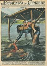 Copertina La Domenica del Corriere. Salvataggio drammatico nel lago di Lavarone