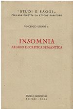 Insomnia : saggio di critica semantica