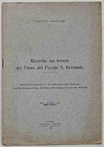 Ricerche sui terreni del Passo del Piccolo S. Bernardo