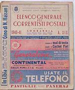 Elenco generale dei correntisti postali. Lombardia