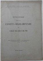 Istruzione annessa alla cassetta regolamentare per l'analisi dell'acqua e del vino