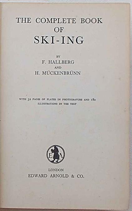 The complete book of ski-ing - F. Hallberg,H. Muckenbrumm - copertina