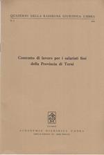 Contratto di lavoro per i salariati fissi della provincia di terni