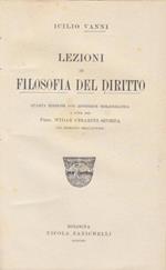 Lezioni di filosofia del diritto quarta edizione con appendice bibliografica a cura del prof. widar cesarini sforza