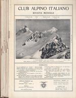 Club Alpino Italiano Rivista mensile Gennaio - Dicembre 1927 Anno XLVI Tutto il pubblicato Numeri da 1 a12
