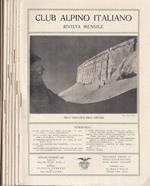 Club Alpino Italiano Rivista mensile Gennaio - Dicembre 1928 Anno XLVII Tutto il pubblicato Numeri da 1 a 12