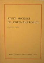 Studi micenei ed egeo-anatolici