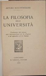 La filosofia delle università