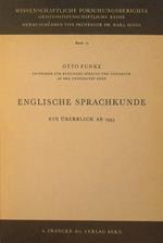 Englische Sprachkunde. Ein uberblick ab 1935