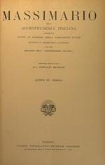 Massimario della giurisprudenza italiana. Contenenete tutte le massime della cassazione civile disposte in repertorio alfabetico