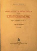 Rassegna di giurisprudenza sulla disciplina delle controversie individuali di lavoro e delle controversie in materia di previdenza e di assistenza obbligatorie