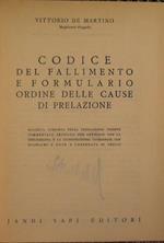 Codice del fallimento e formulario ordine delle cause di prelazione. Raccolta completa della legislazione vigente commentata articolo per articolo con la bibliografia e la giurisprudenza e, coordinata con richiami e note e corredata di indici