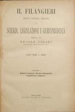 Il Filangeri. Rivista giuridica italiana di scienza, legislazione e giurisprudenza diretta da Ercole Vidari. Anno XIII