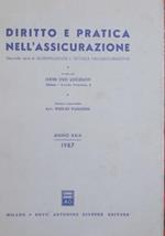 Diritto e pratica nell'assicurazione. Anno XXIX, 1987. Seconda serie di giurisprudenza e tecnica nell'assicurazione