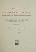 Rivista italiana di medicina legale. Anno XI, 1989. Dottrina, casistica, ricerca sperimentale, giurisprudenza e legislazione