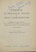 Codice di procedura penale e leggi complementari. Commentati con la giurisprudenza dal 1° luglio 1931 al 30 giugno 1955, coordinati con richiami e note, corredati di indice analitico generale