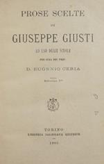 Prose scelte di Giuseppe Giusti. Ad uso delle scuole