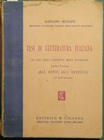 Tesi di letteratura italiana. Parte terza. Dal Monti agli ermetici