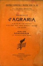 Manuale d'agraria. Ad uso delle RR. Scuole d'agricoltura dei RR. Istituti tecnici (sezione agrimensura e agronomia) e degli agricoltori