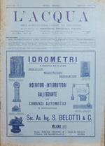 L' acqua. Nell'agricoltura, igiene ed industria