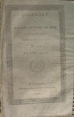 Giornale di Scienze Letteratura ed Arti per la Sicilia Num. 72 tomo XXIV - anno VI