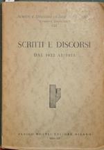 Scritti e discorsi - Dal 1932 al 1933