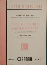 Tesi di storia contemporanea. Dal 1814 al 1964