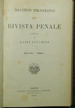 Bollettino bibliografico della Rivista penale. Terza serie. Vol. I