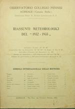 Riassunti meteorologici del 1932-1933