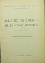 Bollettino bibliografico delle nuove accessioni. Fascicolo V - Anno 1950. Indice dei nomi degli autori elencati nei fasc. I a V