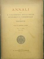 Annali della R. Università degli Studi economici e commerciali di Trieste. Vol. V - 1933. Fasc. I-II
