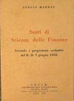 Sunti di Scienza delle Finanze. Secondo i programmi scolastici del R.D. 7 Giugno 1936