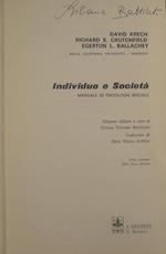 Individuo e società. Manuale di psicologia sociale