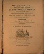 Osservazioni critico-teologiche di Gaetano da Brescia. Sopra l'analisi del libro delle prescrizioni di Tertulliano