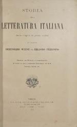 Storia della letteratura italiana dalle origine ai giorni nostri