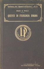 Quesiti di fisiologia umana. Ad uso degli studenti di medicina e medici pratici