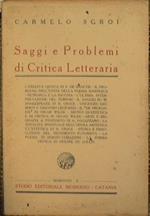 Saggi e problemi di critica letteraria