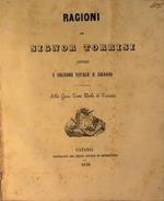 Ragioni del signor Torrisi contro i signori Vitale e Grasso