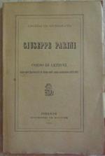 Giuseppe parini. Corso di lezioni fatte nell'università di roma nell'anno scolastico 1912-1913