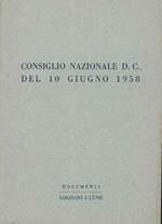 Consiglio nazionale DC del 10 giugno 1958