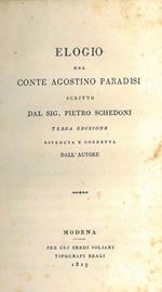 Elogio del conte Agostino Paradisi