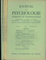 Journal de psychologie normale ed pathologique. 54° année, 1957, annata completa Fondatori: Pierre Janet e Georges Dumas Direttori: P. Guillaume e I. Meyerson