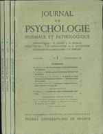 Journal de psychologie normale ed pathologique. 55° année, 1958, annata completa Fondatori: Pierre Janet e Georges Dumas Direttori: P. Guillaume e I. Meyerson