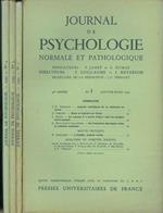 Journal de psychologie normale ed pathologique. 56° année, 1959, annata completa Fondatori: Pierre Janet e Georges Dumas Direttori: P. Guillaume e I. Meyerson