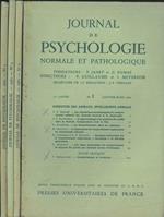Journal de psychologie normale ed pathologique. 57° année, 1960, annata completa Fondatori: Pierre Janet e Georges Dumas Direttori: P. Guillaume e I. Meyerson