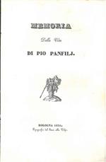 Memoria della vita di Pio Panfilj